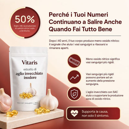 Estratto di Aglio Invecchiato — Supporto Clinicamente Studiato per la Pressione Sanguigna Prima di Ricorrere ai Farmaci