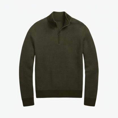 Washable Wool Quarter-Zip Sweater
