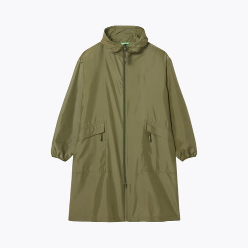 Long Packable Water-Repellent Parka