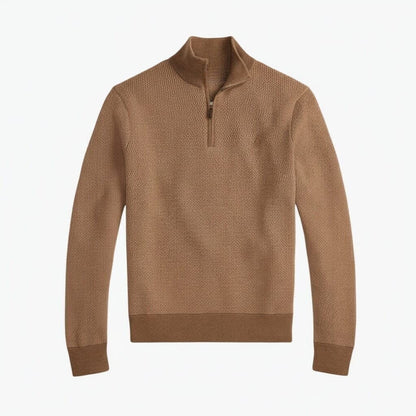 Washable Wool Quarter-Zip Sweater