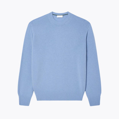 Carded Wool Crew Neck Sweater
