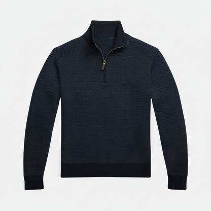 Washable Wool Quarter-Zip Sweater