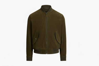 Suede Bomber Jacket